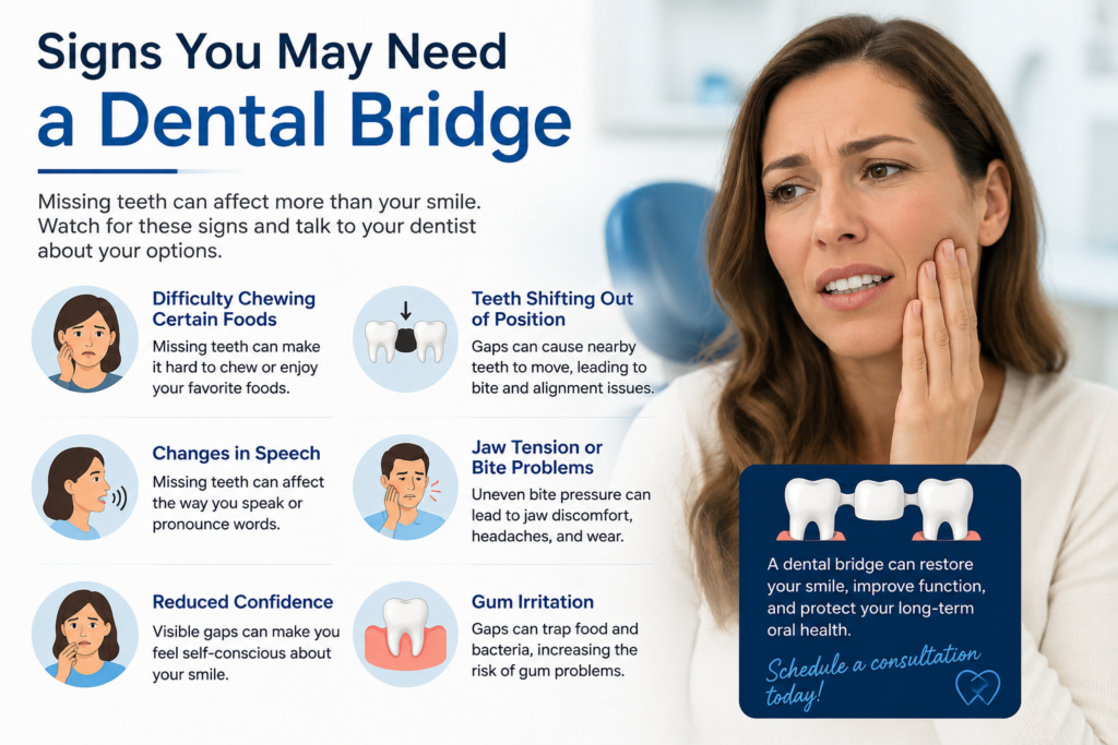 Signs You May Need a Dental Bridge